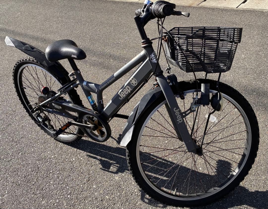 【岡山発:着払/引取(隣県届け可)】 Jeep サイクル 前カゴ付き