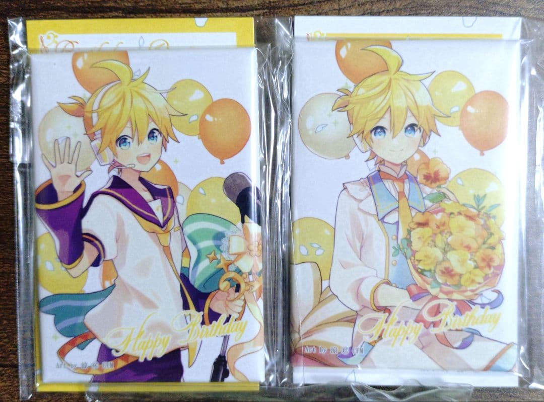 鏡音レン レクタングル缶バッジ 15th Anniversary 未開封