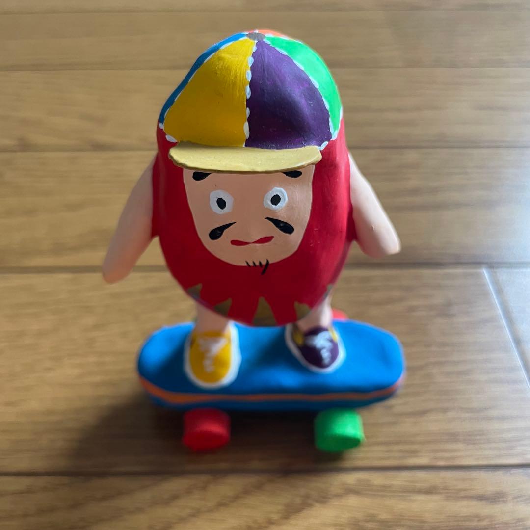 スケボーだるま スライダーストア1周年 限定品 張子 郷土玩具 民芸 縁起物