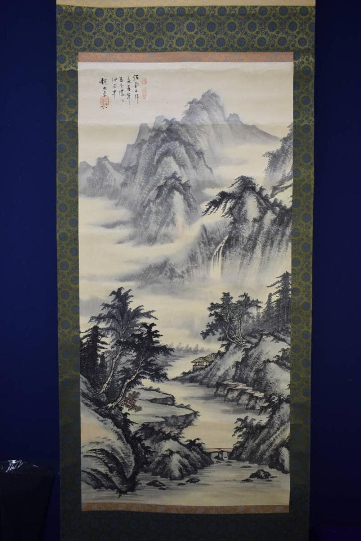 不詳/作者不詳/山水図/布袋屋掛軸HH-427