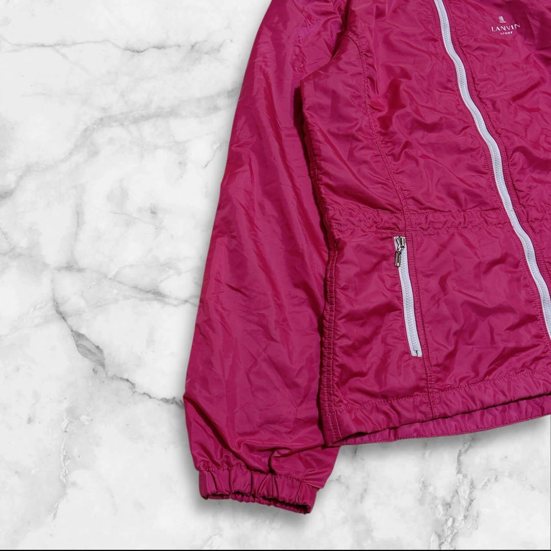 新品✨ランバンスポール（38）ナイロンジャケット　ゴルフ　撥水　ドローコード