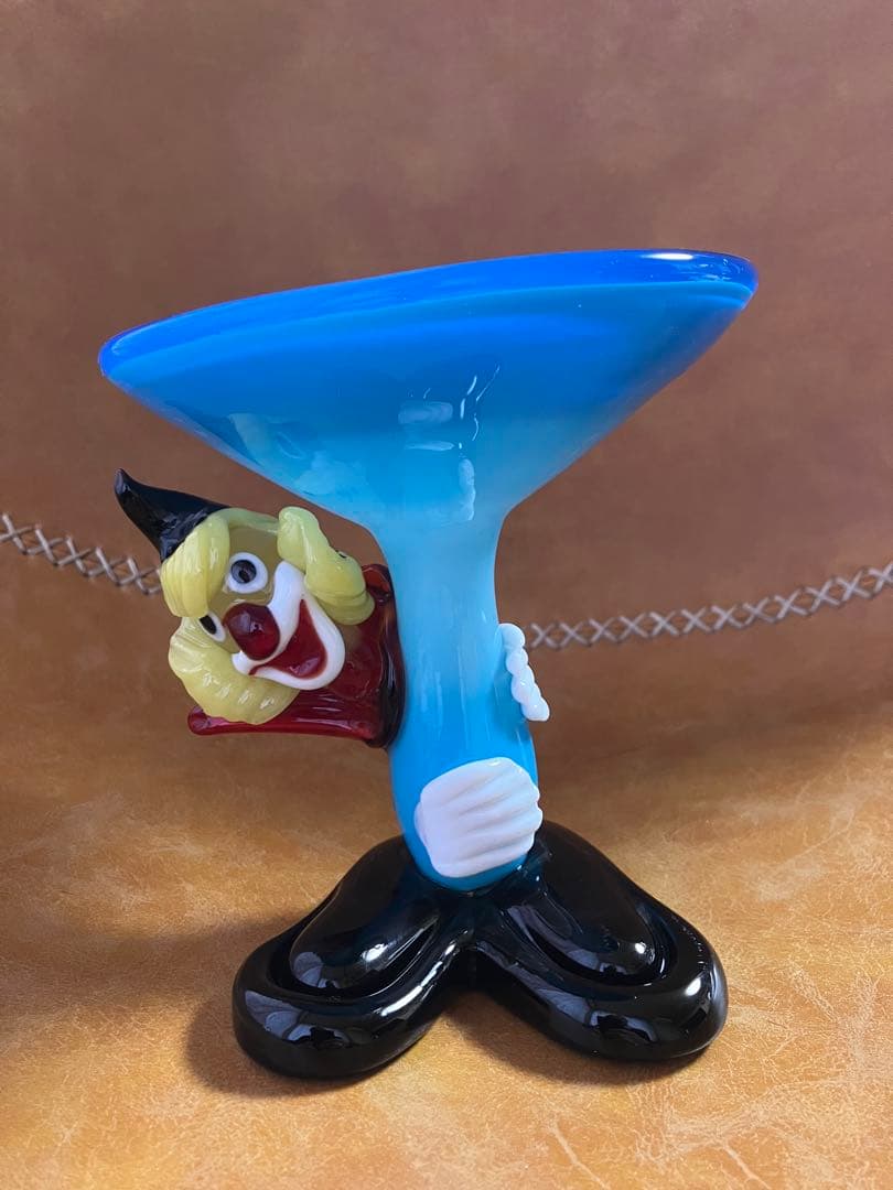 ピエロのガラス製キャンディボウル