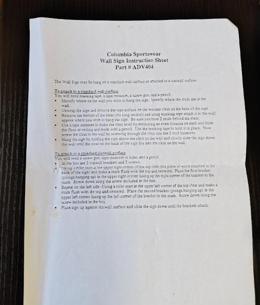 Columbia Sportswear コロンビア 木製看板　「激レア」