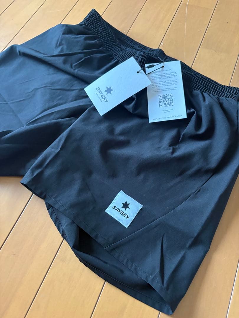 SAYSKYランニングショーツ 5INCH - BLACK Mサイズ