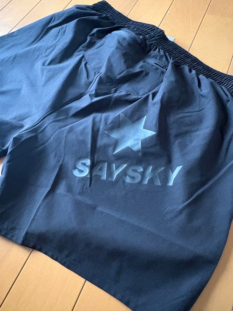SAYSKYランニングショーツ 5INCH - BLACK Mサイズ