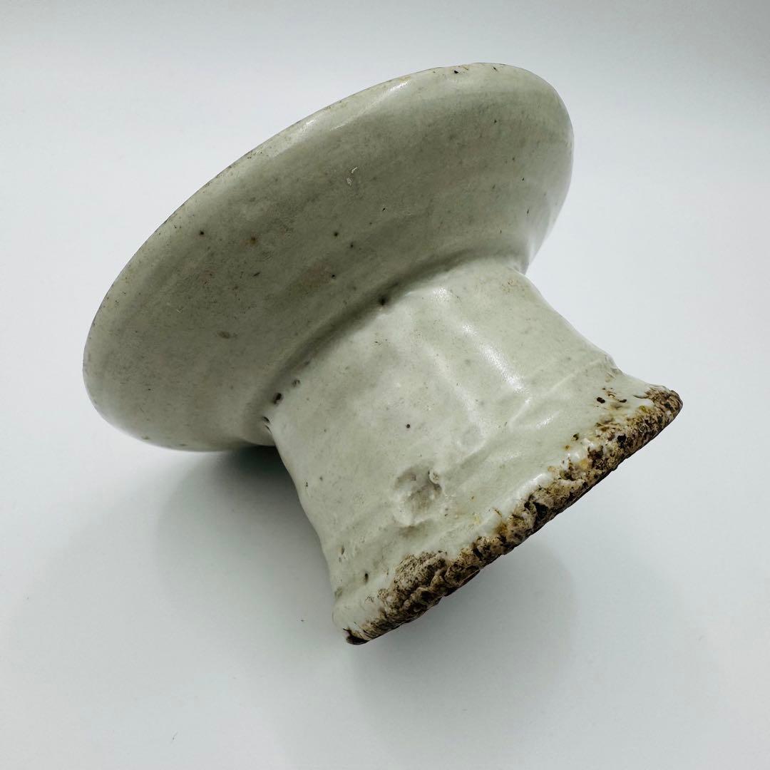 【李朝　朝鮮白磁　高杯　高台皿】骨董　アンティーク　インテリア