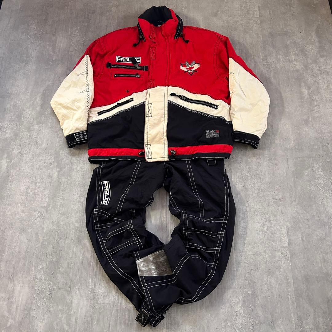 Z161【XL】ファブリス スキーウェア スノボーウェア セットアップ 刺繍