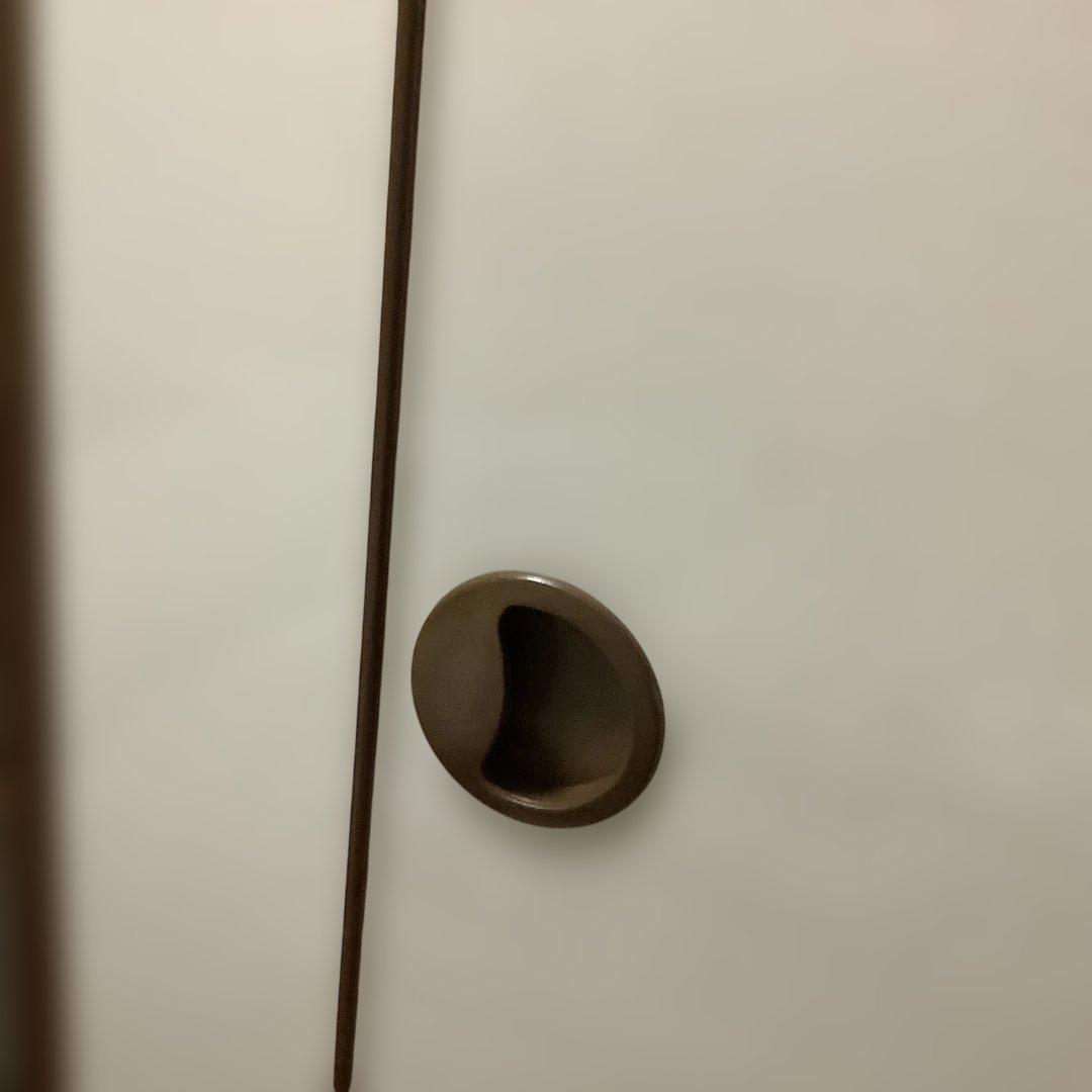 昭和レトロ　ロッカー　洋服ダンス　木製　スリムキャビネット　オフホワイト