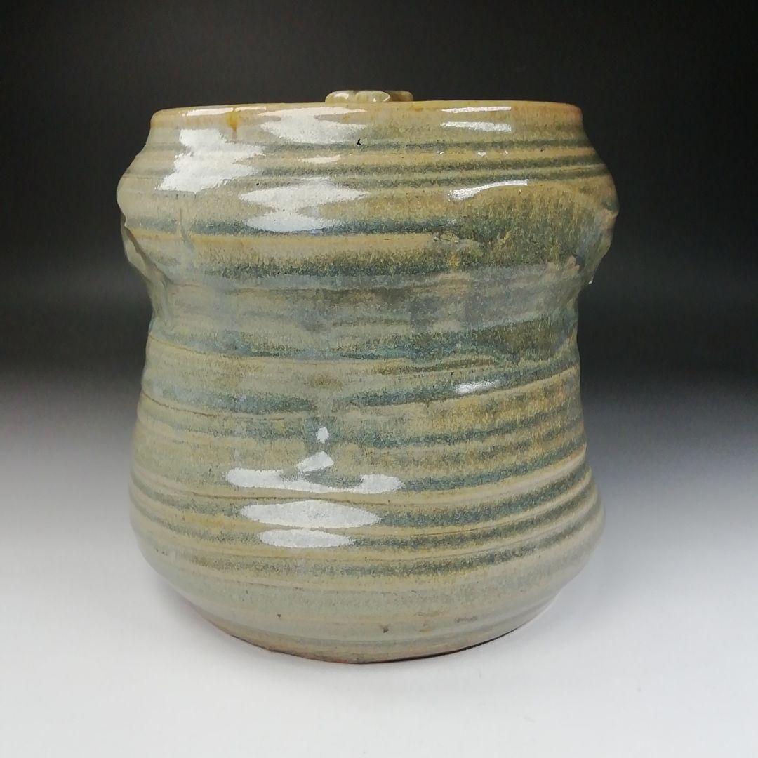 Ｔ６７３　水指　『赤膚焼』『大塩昭山 作』『堀内宗完(兼中斎)書付』共箱　茶道具