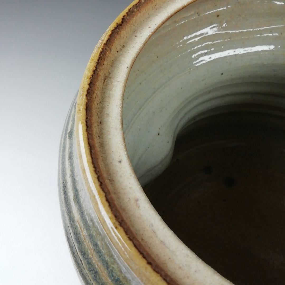 Ｔ６７３　水指　『赤膚焼』『大塩昭山 作』『堀内宗完(兼中斎)書付』共箱　茶道具