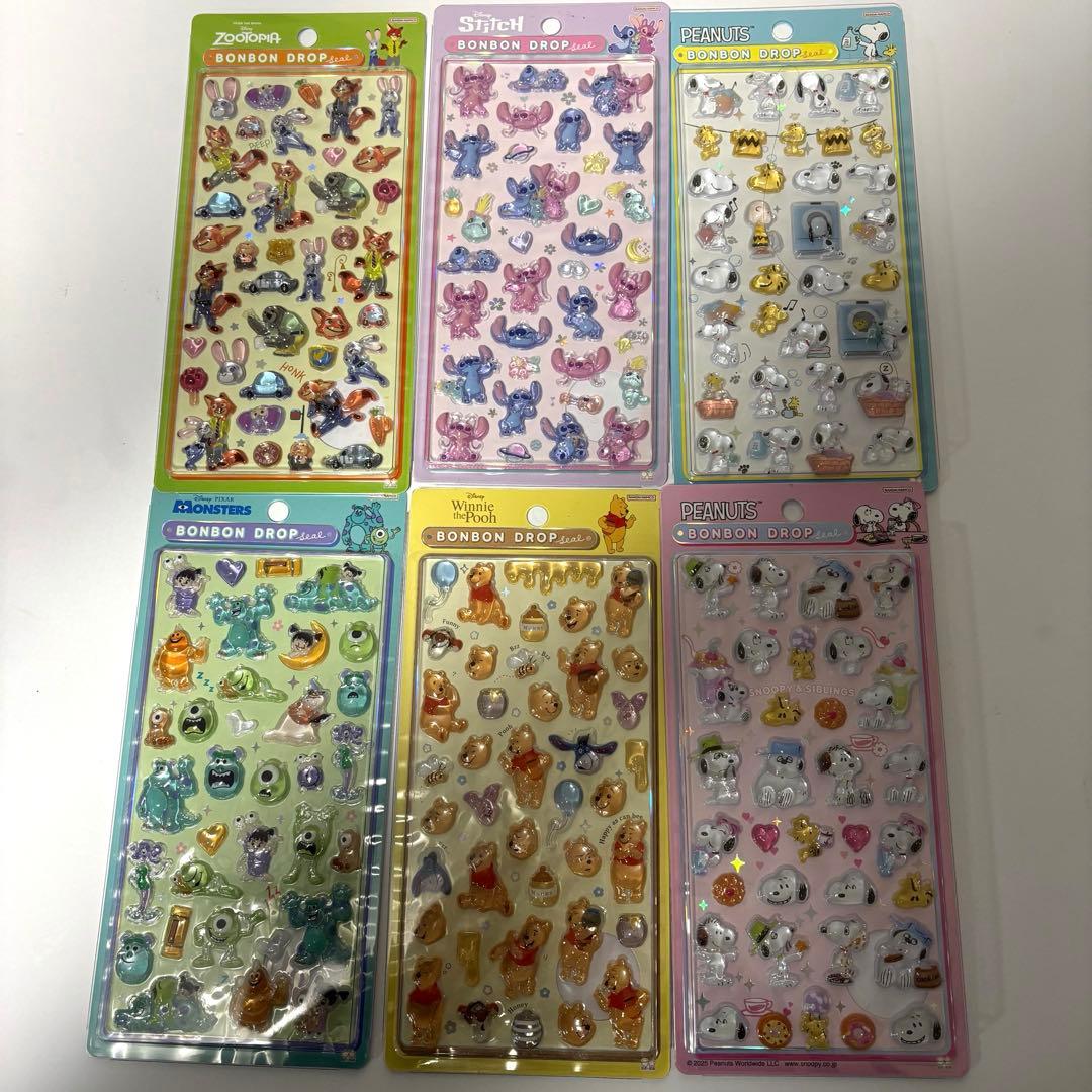 【正規品】ボンボンドロップシール　ディズニー　スヌーピー まとめ売り