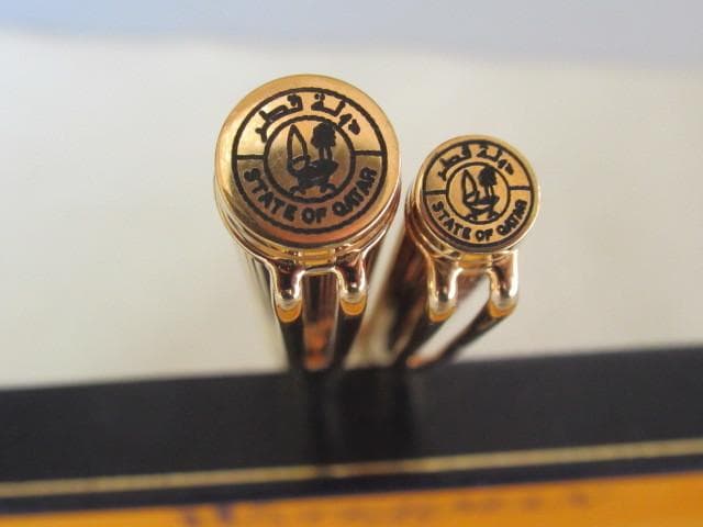 定価10万◆カタール国 ウォーターマン ジェントルマン100 万年筆とボールペン