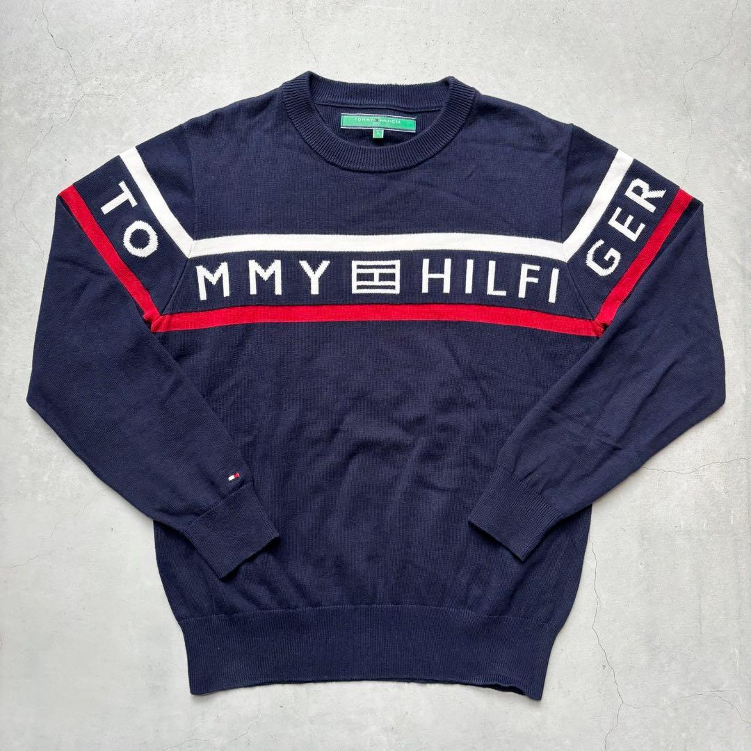 トミーヒルフィガーゴルフ ニットセーター ロゴ L