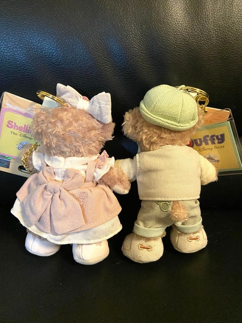 上海ディズニー　ナチュラルカラー　ダッフィー&シェリーメイ　キーホルダー