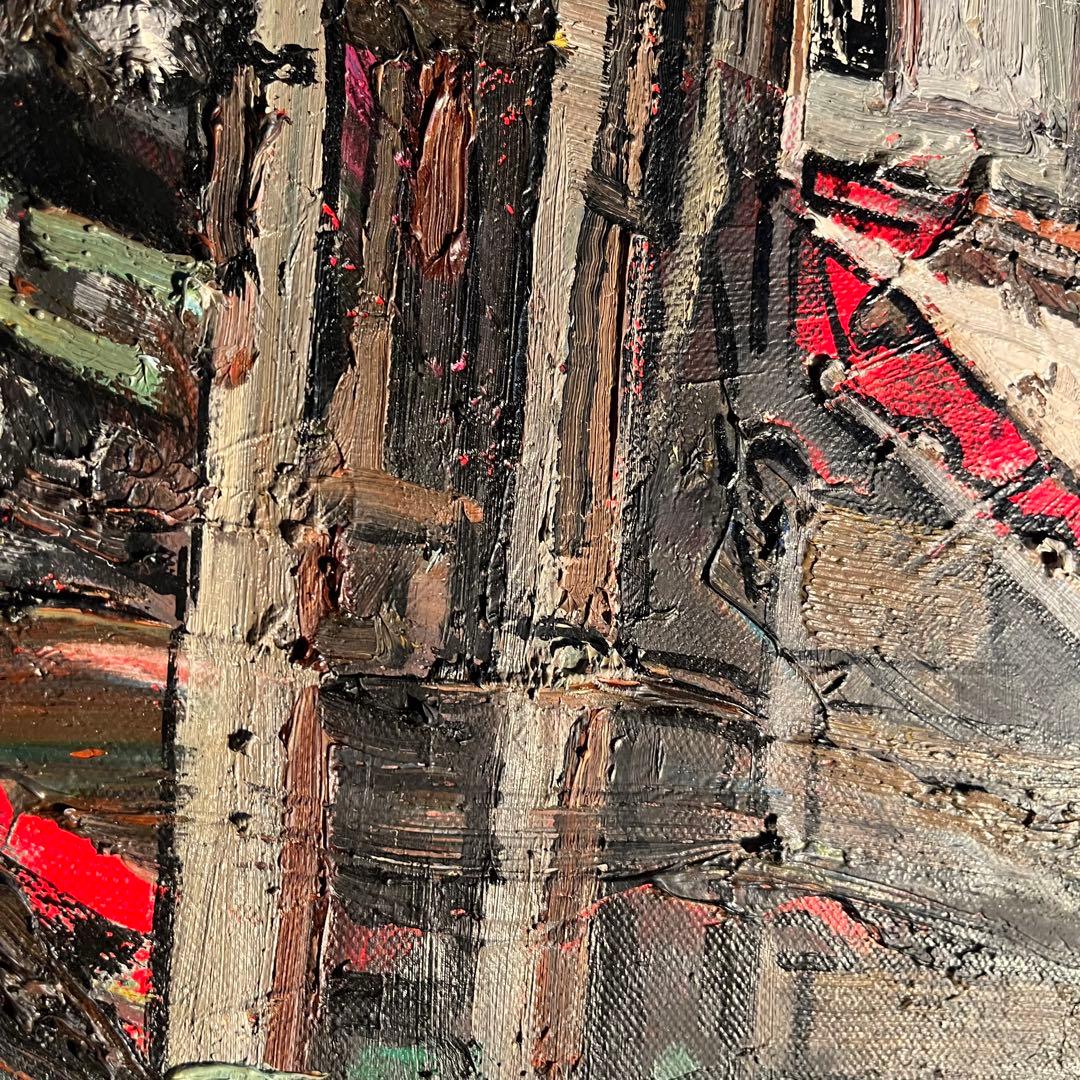 ★真作★ 文勝(ウンシュン) 古跡 油絵 額付き 貴重作品