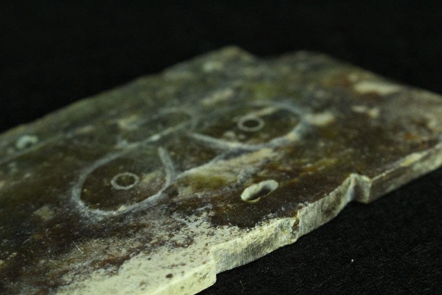 中国美術 古代 砡刻 饕餮 装飾 四件 コレクター蔵品(K-YC517)