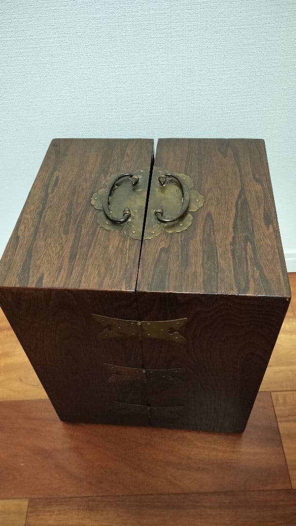 亀*ん様 薬箱　薬箪笥　李調家具　24杯 折り畳み式 中国 民芸 骨董 アンティ