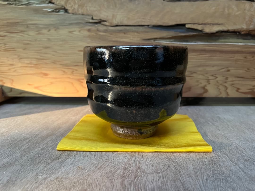 益子焼人間国宝　濱田庄司　茶碗　共箱付き