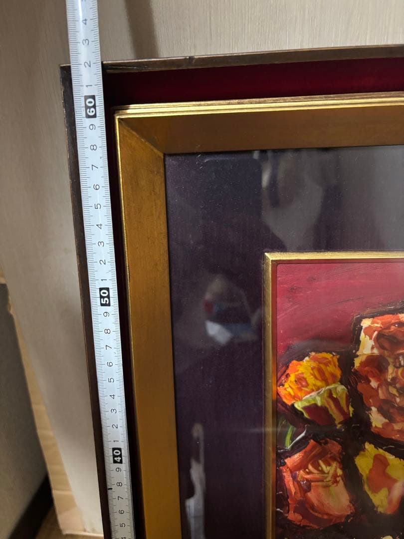 大内のぶ子　油彩画　薔薇