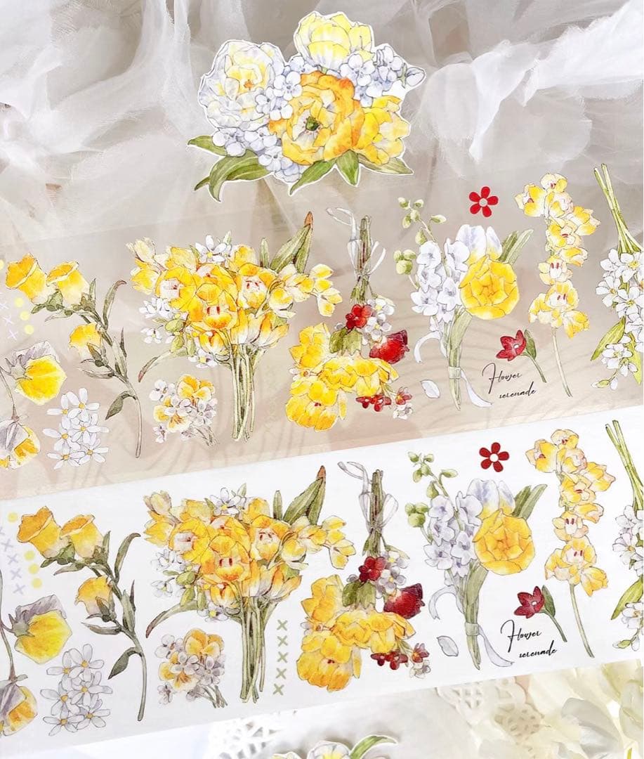 海外マスキングテープ巻売り 白昼夢 フラワー 人物マスキングテープ