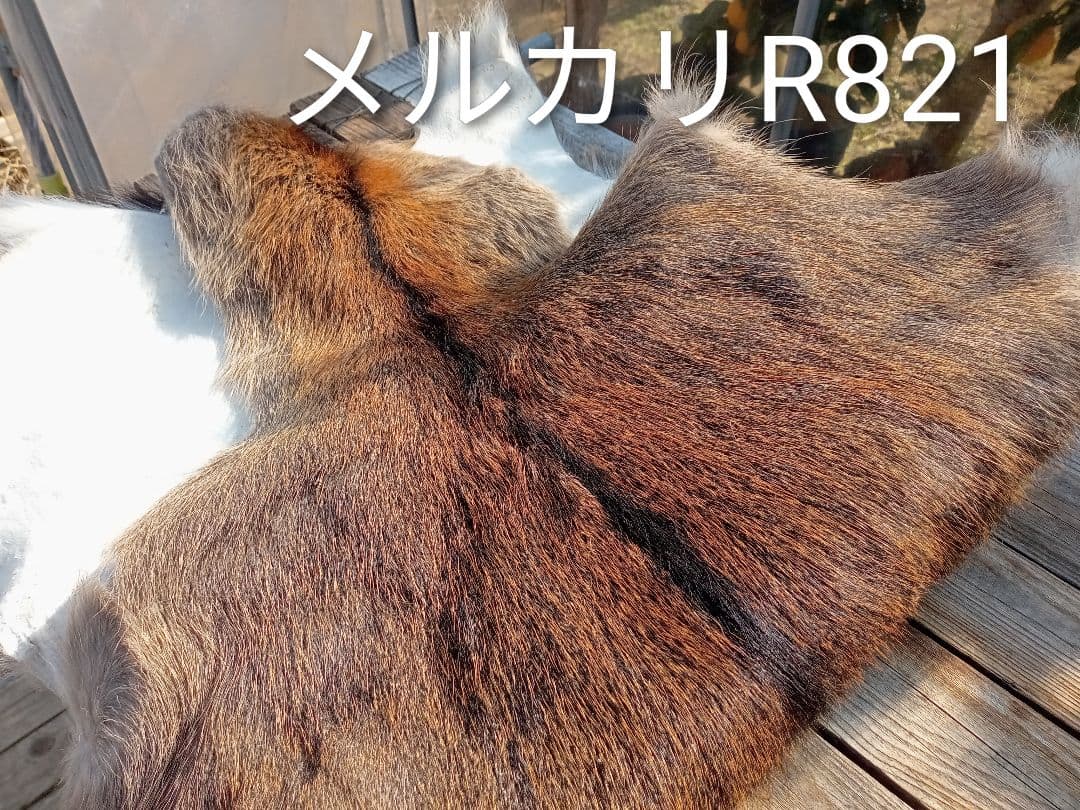 天然日本鹿毛皮 ブランケット 自然な毛並み