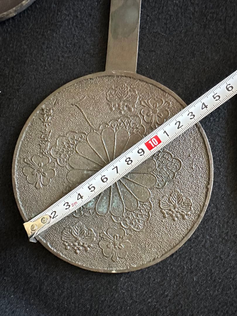 古鏡三点セット 和鏡 古銅鏡 円鏡 銅鏡 天下一藤原政重　光長　LA