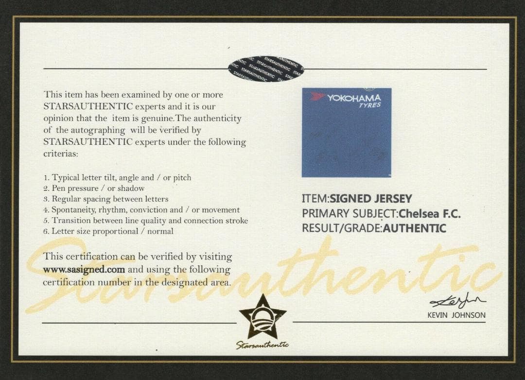 チェルシーFC チーム直筆サイン入りユニフォーム サッカー /フレーム別