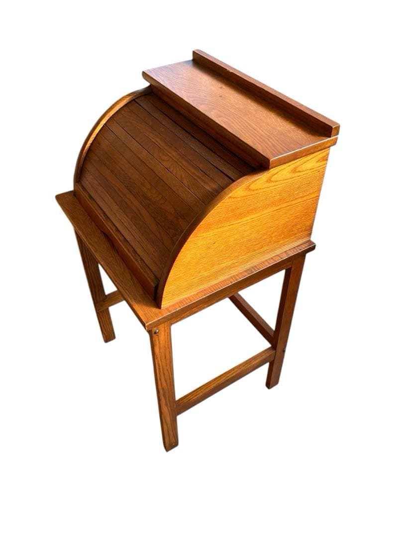 【Vintage】 ロールトップサイドテーブル チャイルドデスク ディスプレイ台