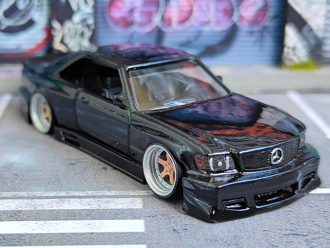 ホットウィールカスタム メルセデスベンツ 560 フルエアロ仕様☆トミカ改造