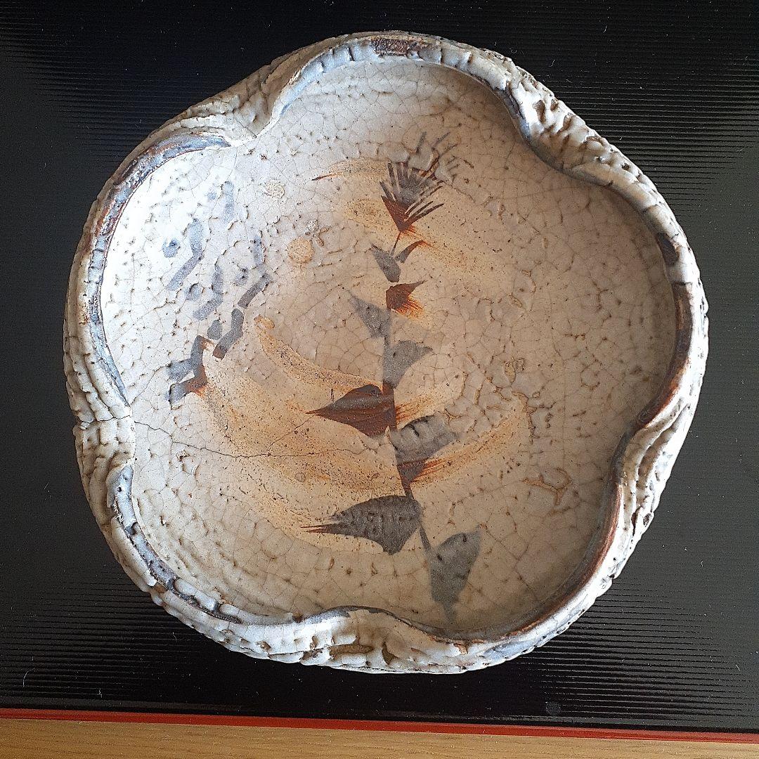 江戸時代古絵志野菓子器箱付き