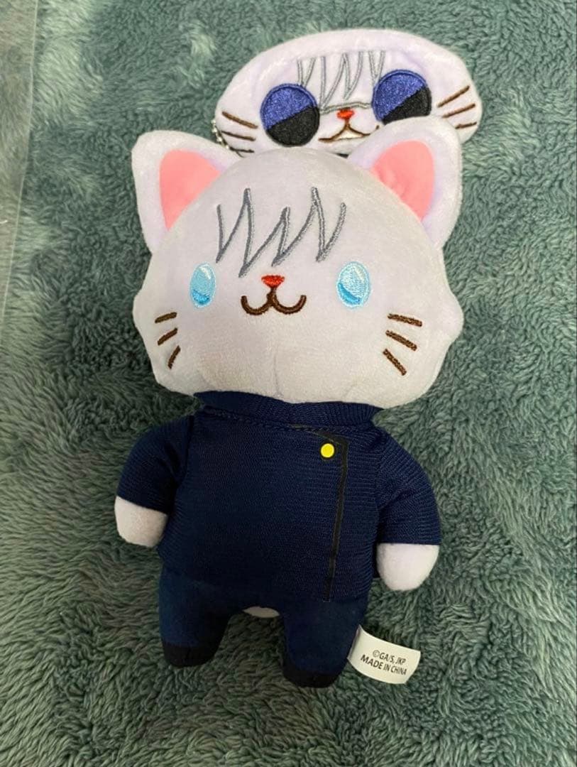 呪術廻戦　withCATアイマスク付きぬいぐるみキーホルダー 五条悟 狗巻 3点