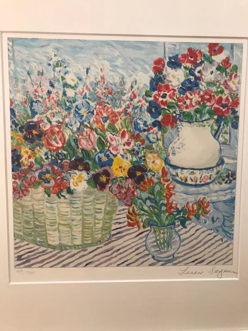 レスリーセイヤー「クリスタルベイス」シルクスクリーン　直筆サイン・エディション有