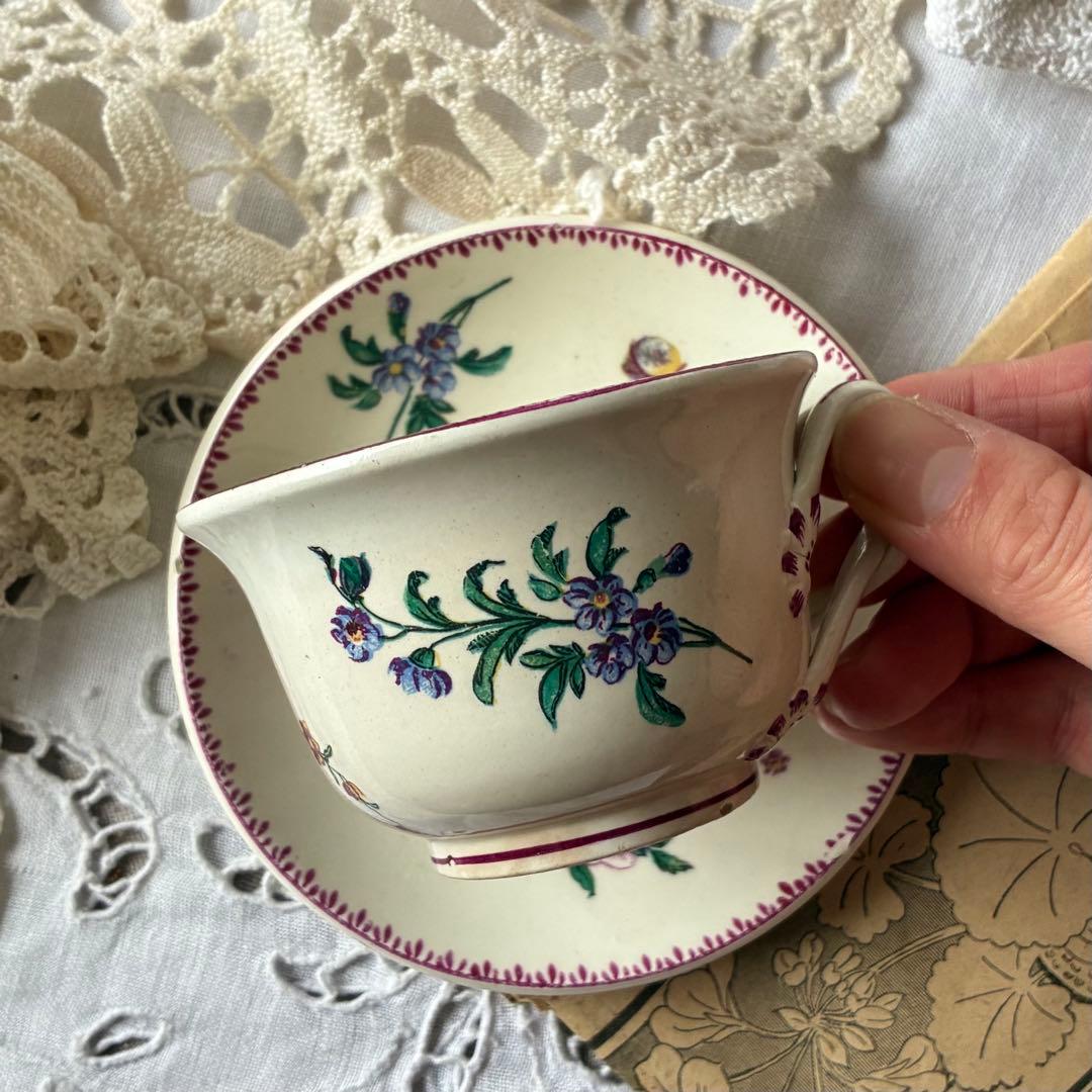 Gien フランス　ピンク　アンティーク　b 多色刷り　c&s 勿忘草