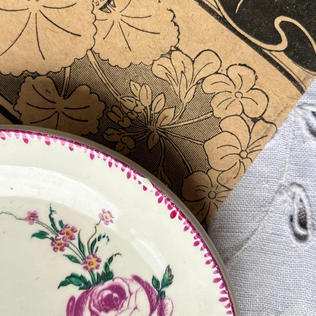 Gien フランス　ピンク　アンティーク　b 多色刷り　c&s 勿忘草