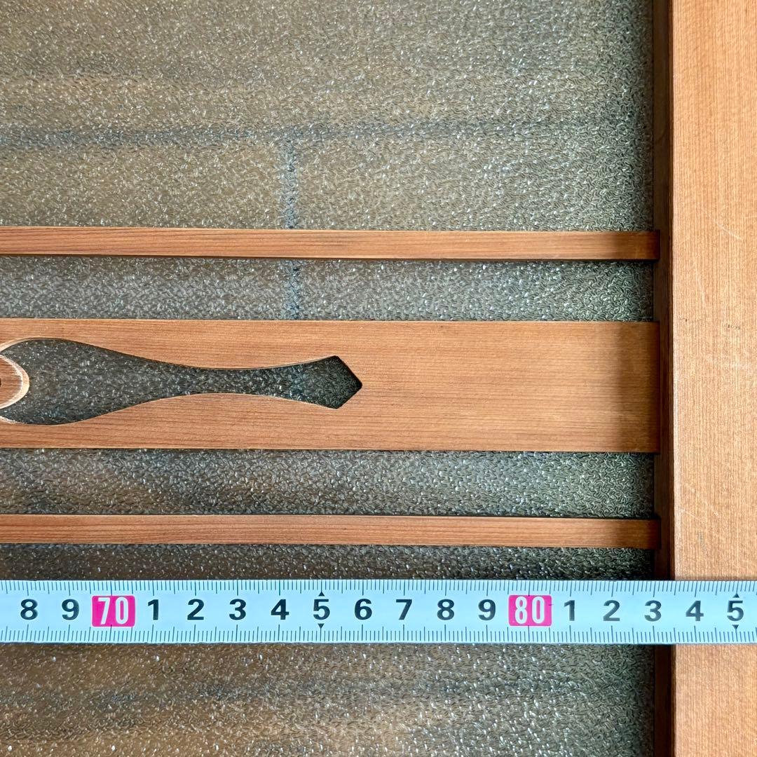 昭和板型ガラス　木枠付き　透かし彫り パーテーションの部品　間仕切り　衝立