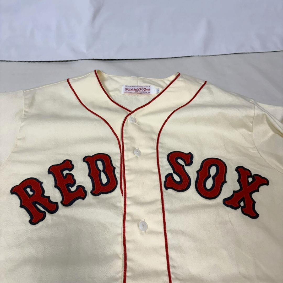 USA製 ミッチェルアンドネス ボストン レッドソックス ベースボールシャツ L