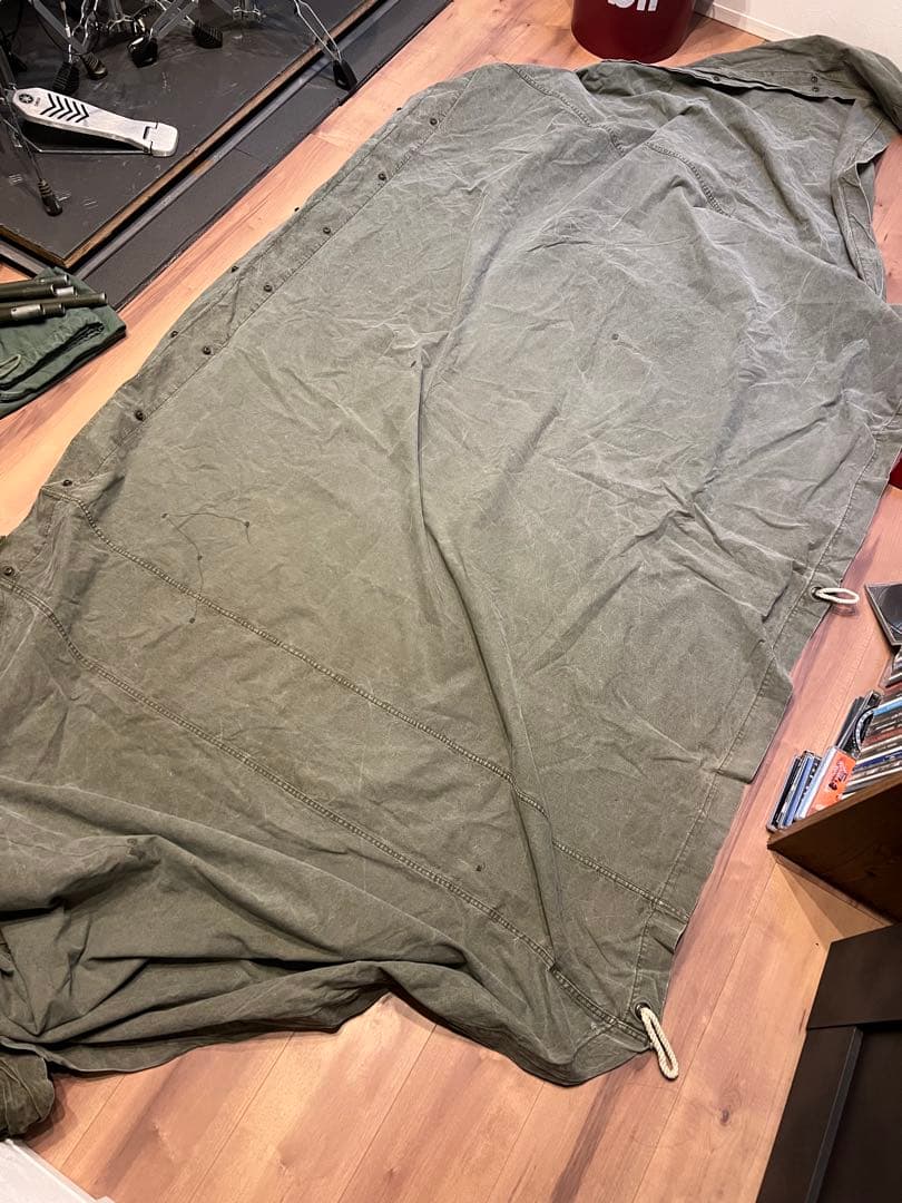 は*る様 USパップテント　ポール蚊帳グランドシート、ランドリーバッグ付き　軍幕