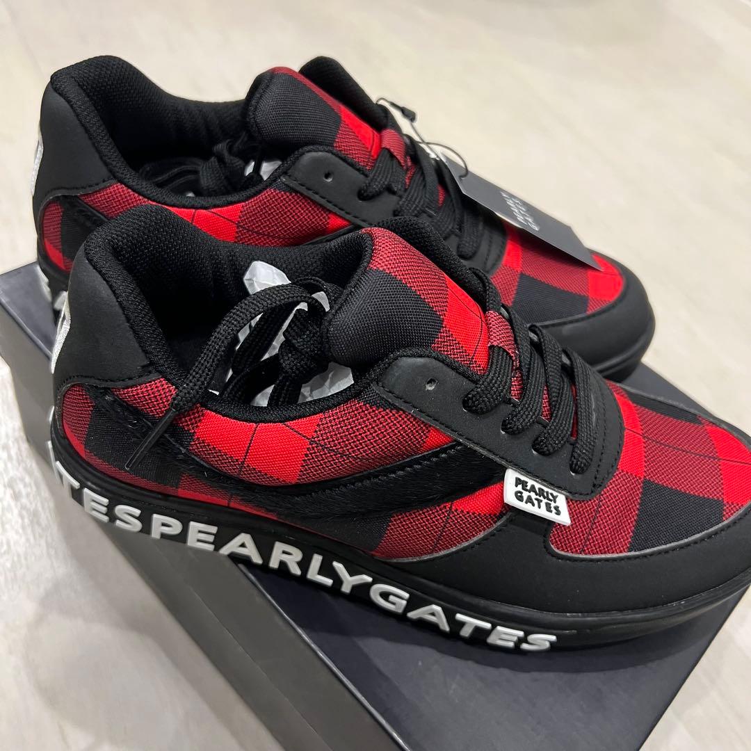 PEARLY GATES パーリーゲイツ チェック ゴルフシューズ 23.5cm