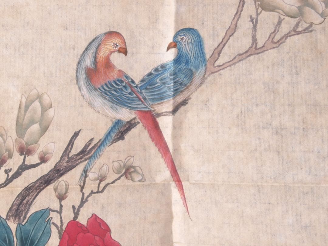 金陵博物院蔵出品　中国　清時代　肉筆水彩絵　唐物骨董品 AK1871A12-3