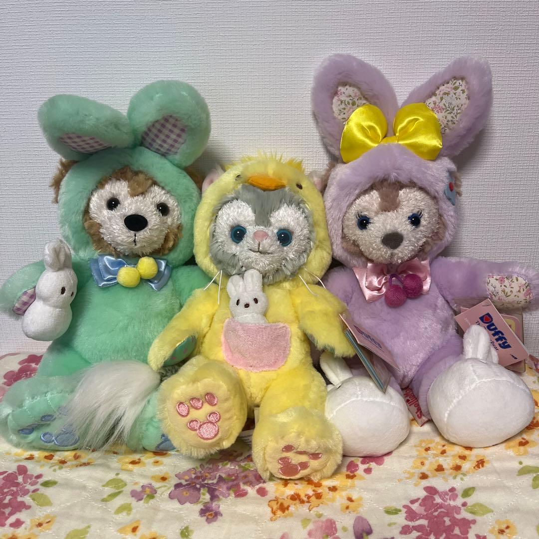 新品未使用　ダッフィー　ジェラトーニ　シェリーメイ　香港ディズニー　ぬいぐるみ