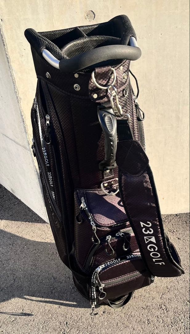 23区GOLF ブラック ゴルフキャディバッグ　ハニカム