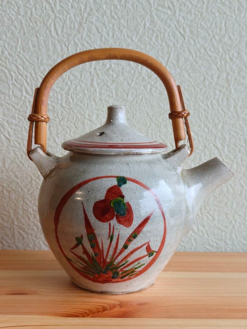 山本教行 赤絵 土瓶 民藝 吉田璋也 出西窯