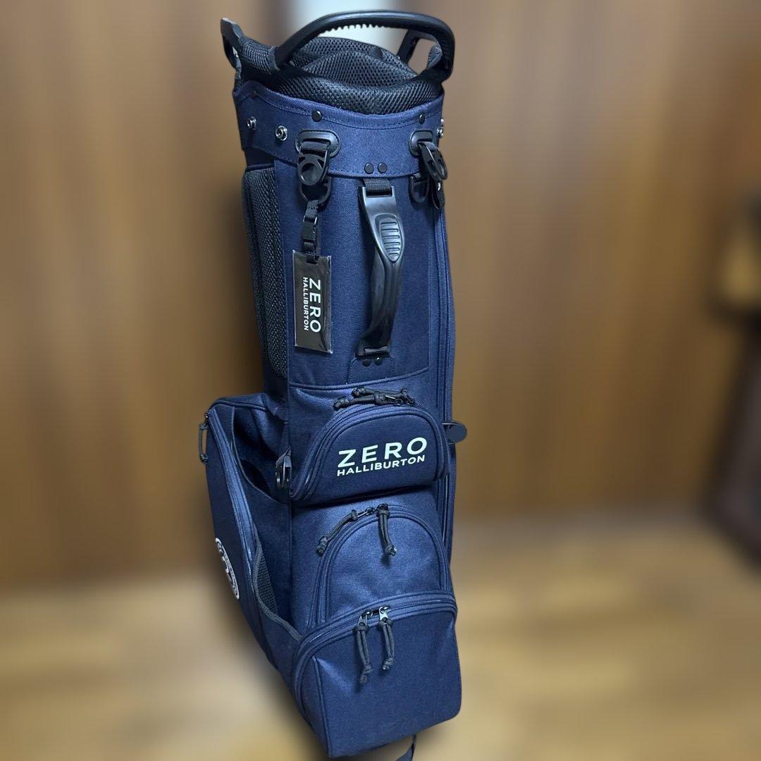 ZERO HALLIBURTON ネイビー キャディバッグ　スタンド式