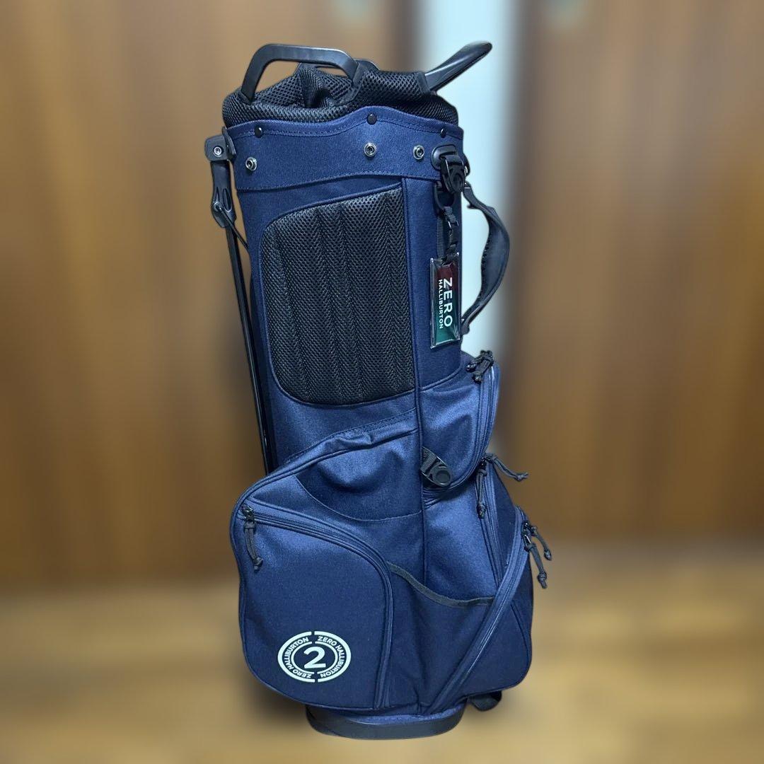 ZERO HALLIBURTON ネイビー キャディバッグ　スタンド式