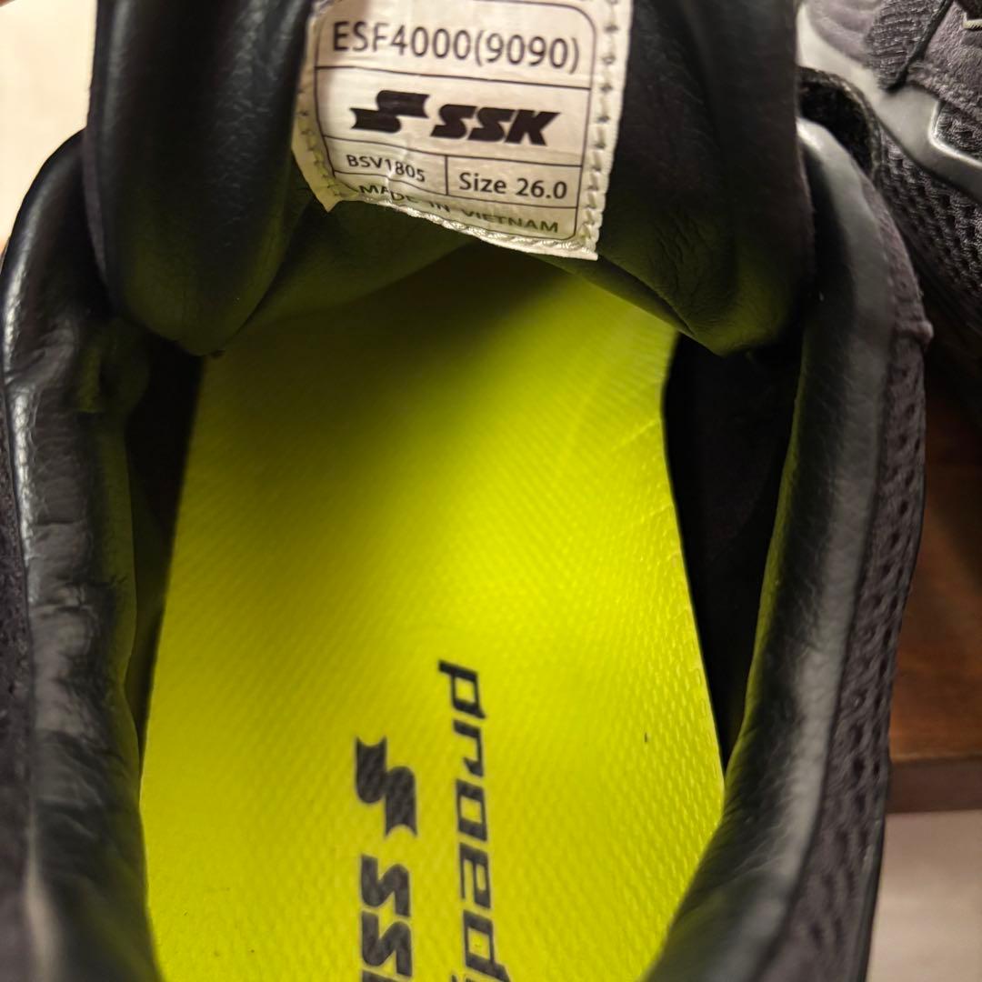 野球ポイントスパイク ベルクロ 黒ブラック SSK 高校野球 ヒーローステージ