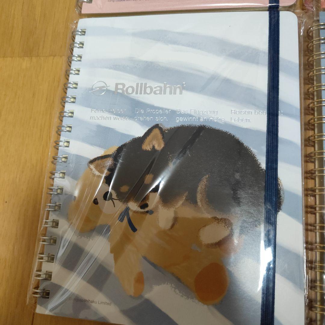 Rollbahn ノートセット 4冊　ロントゥモン　柴犬　くま　いちご　クッキー