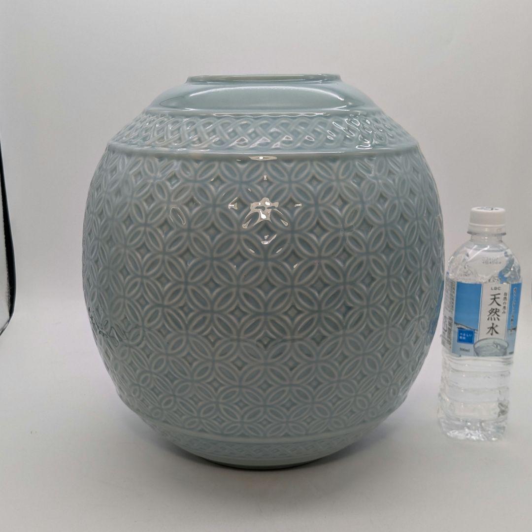 青磁 壺花瓶 壷 花生 花入 花器 フラワーベース 砥部焼？ 高麗青磁？ 置物