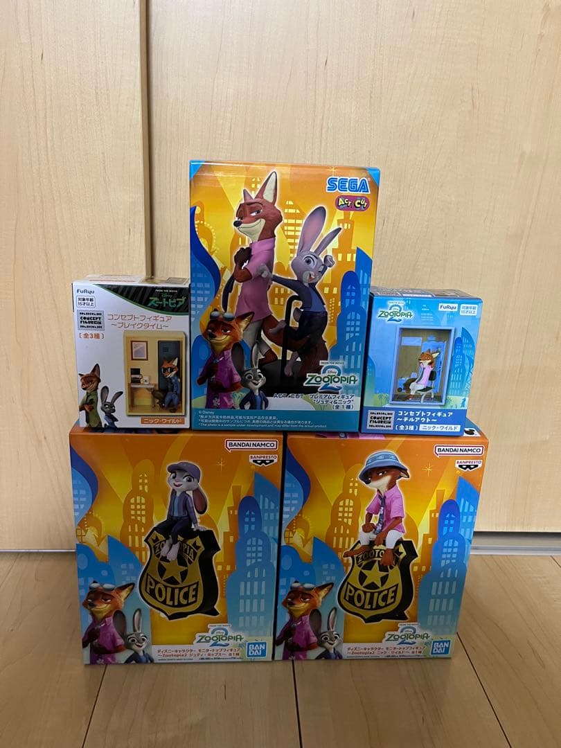 ズートピア　フィギュア　5点セット