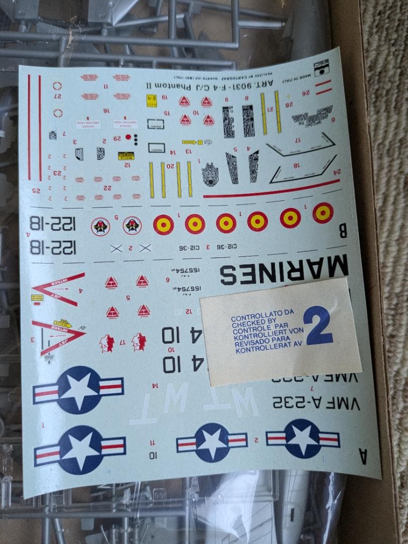 帳レア　プラモデル 1/72 ファントムⅡ　シリーズ3個セット