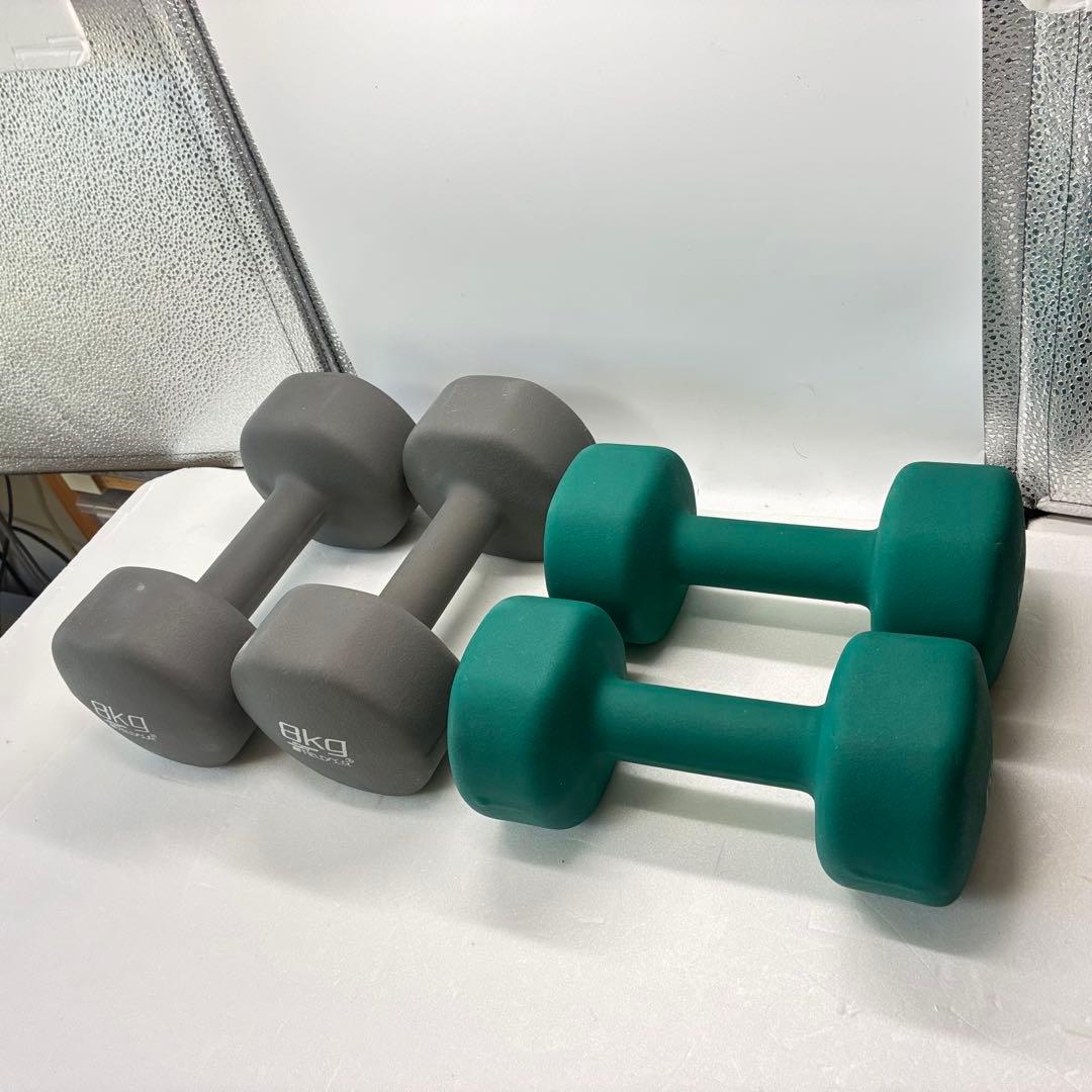 FIELDOOR 8kg 6kg ダンベル 2個セット